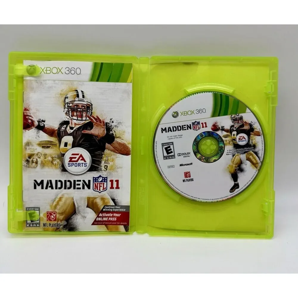 Madden NFL 11 - Xbox 360 Game,‎ Case And Manual Tested